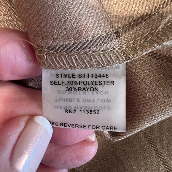 Sugar + Lips brown plaid blouse - Picture 8 of 11